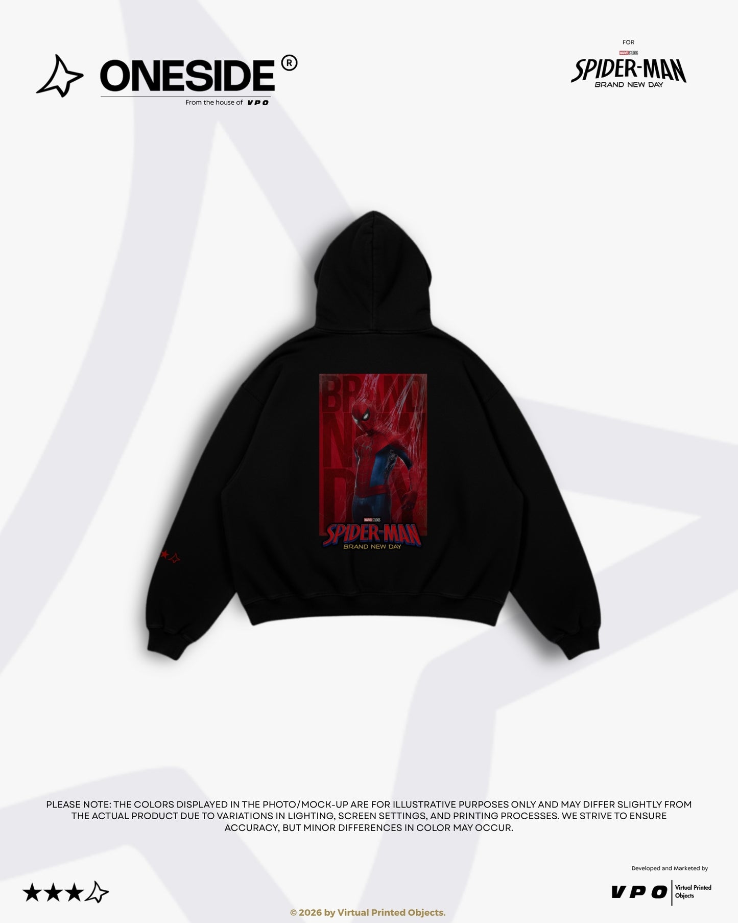 ONESIDE SPIDEY PRINTED OVERSIZED HOODIE